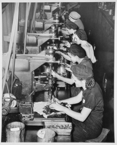 Women Assembling Aircraft Parts Inside Factories by American Photographer
